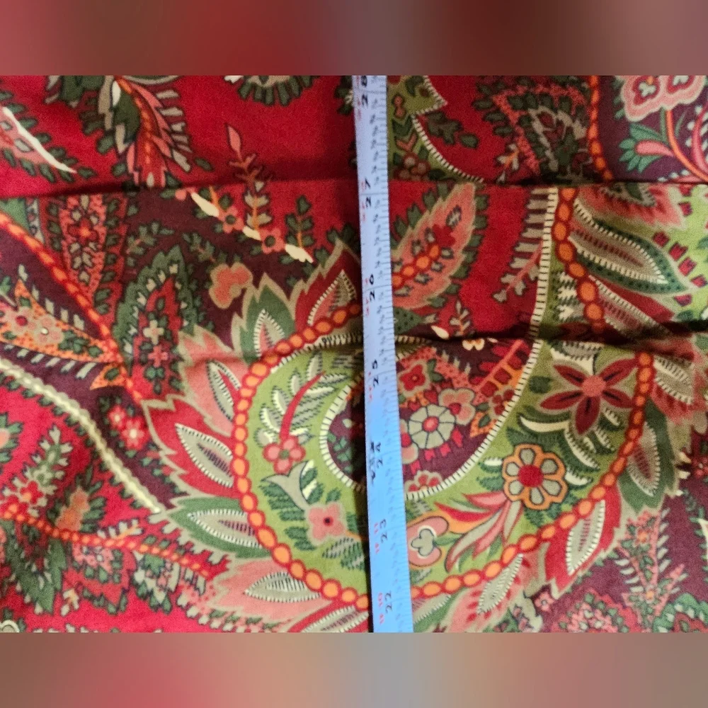 2 Pottery Barn Pillow Covers Cotton Euro Shams Caroline Paisley Paprika 29 X 29